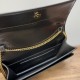 SAINT LAURENT SUNSET BOX Handbag Black+Golden 810997 SAINT LAURENT SUNSET BOX Handbag Black+Golden 810997