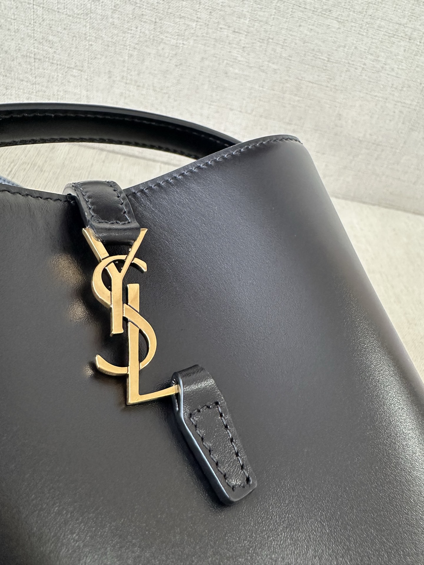 SAINT LAURENT Le 37 Leather Bucket Bag
