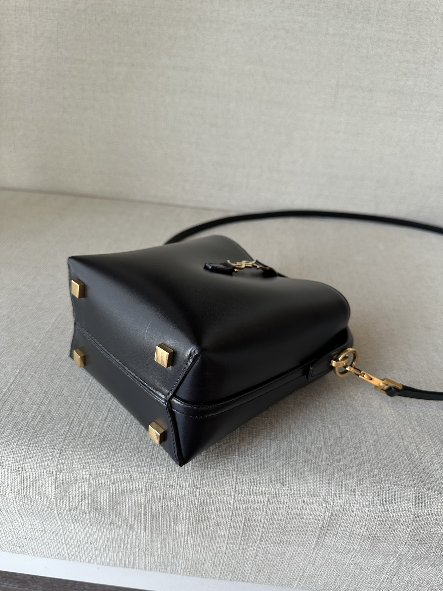 SAINT LAURENT Le 37 Leather Bucket Bag