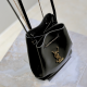 SAINT LAURENT POCHON in lambskin Handbag Black