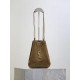 SAINT LAURENT POCHON in in suede Handbag CARAMEL COGNAC