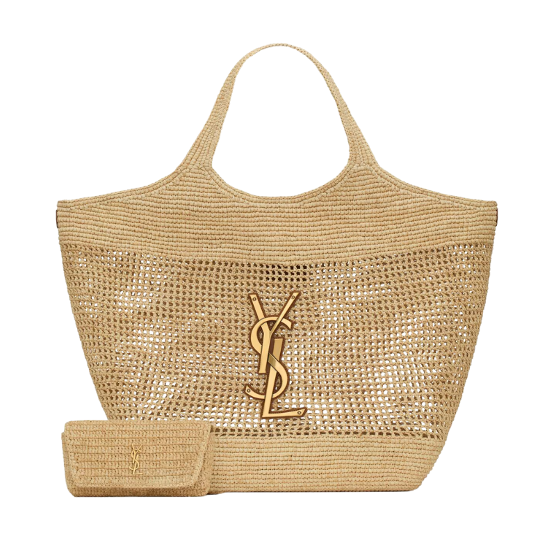 SAINT LAURENT ICARE IN RAFFIA Handbag