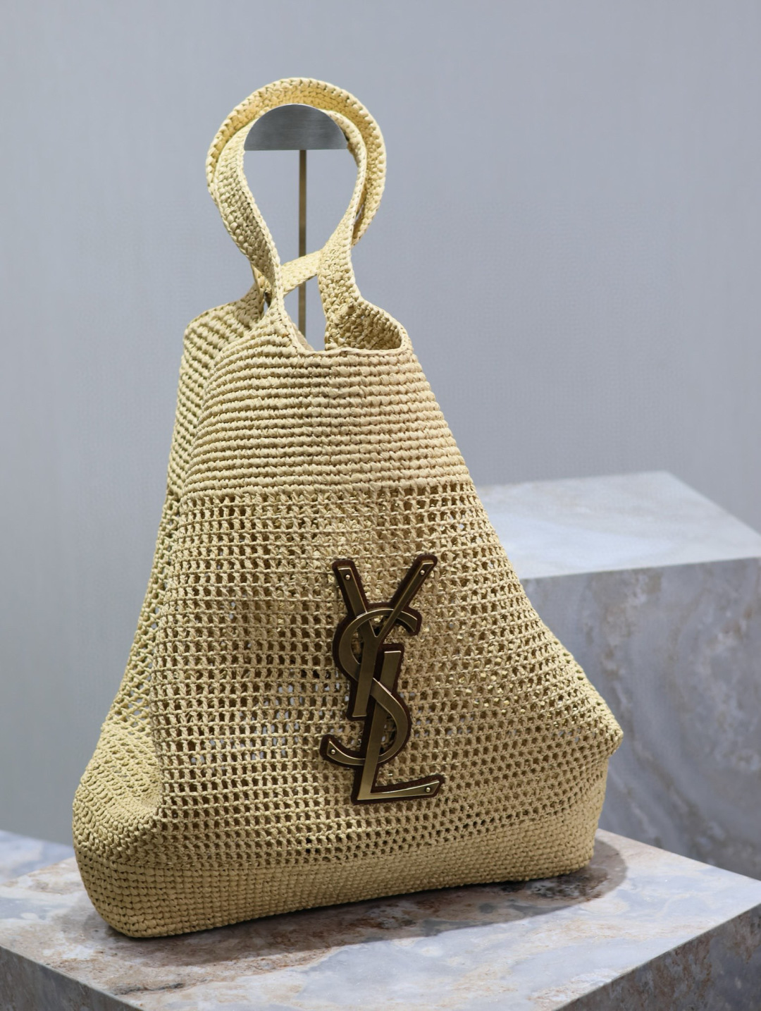 SAINT LAURENT ICARE IN RAFFIA Handbag
