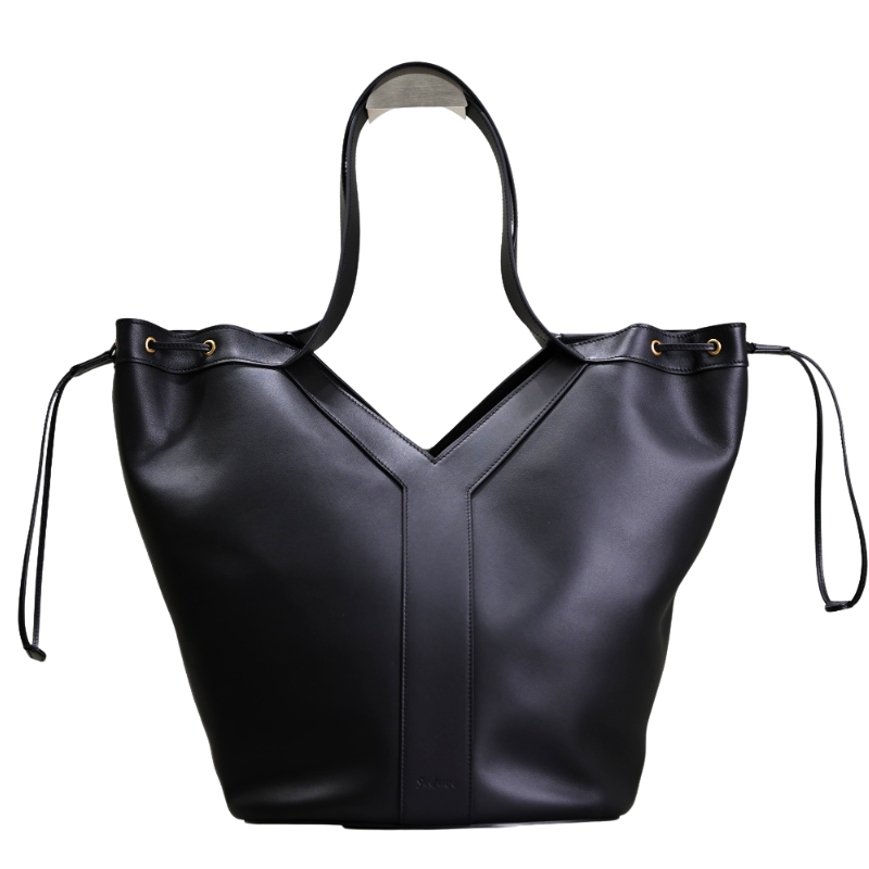 SAINT LAURENT Leather Y Tote  Black Totes, Handbags