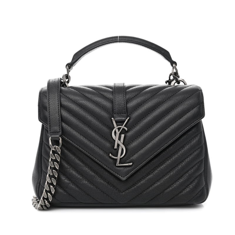 SAINT LAURENT Leather College - Black Handle Bags