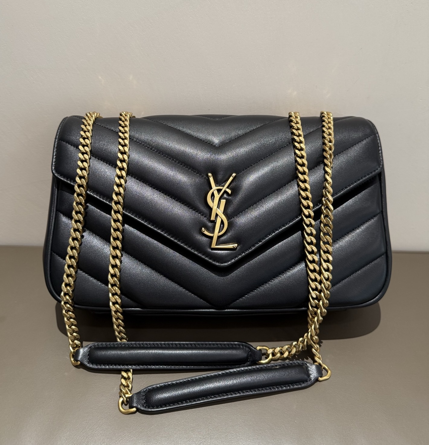 SAINT LAURENT Loulou Chain Bag in lambskin
