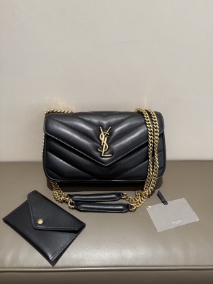 SAINT LAURENT Loulou Chain Bag in lambskin