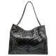SAINT LAURENT Crinkled Calfskin Matelasse Monogram Niki Shopper Tote Black