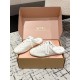 MIUMIU 2025 Spring Summer German training half-slip-on shoes,Mules MIUMIU 2025 Spring Summer German training half-slip-on shoes,Mules