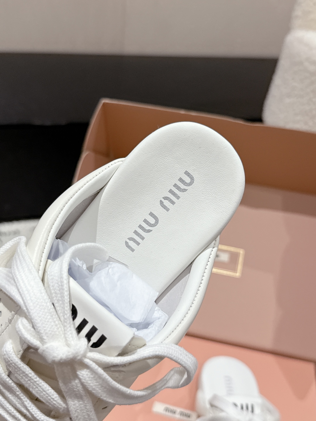 MIUMIU 2025 Spring Summer German training half-slip-on shoes,Mules MIUMIU 2025 Spring Summer German training half-slip-on shoes,Mules