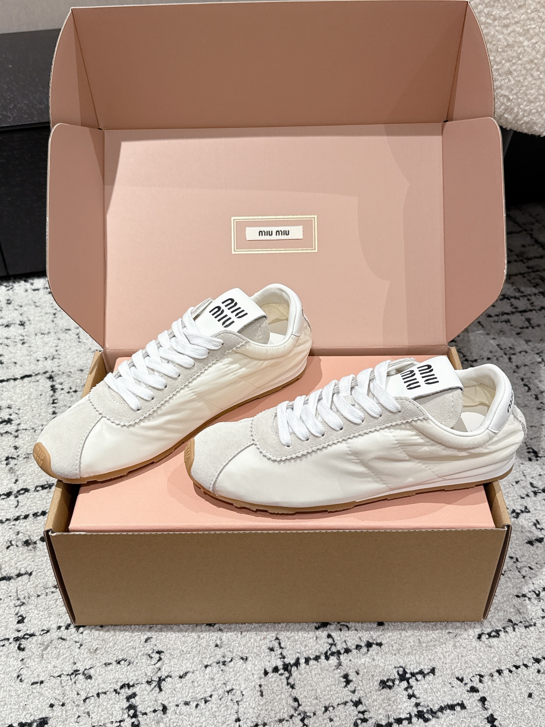 MIUMIU 2025 Spring Summer German training  shoes,Sneakers