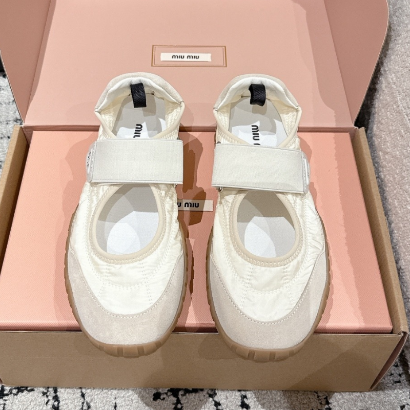 MIUMIU 2025 Spring Summer New Collection Biscuit Shoes, Cortez Shoes, Casual Sports Shoes
