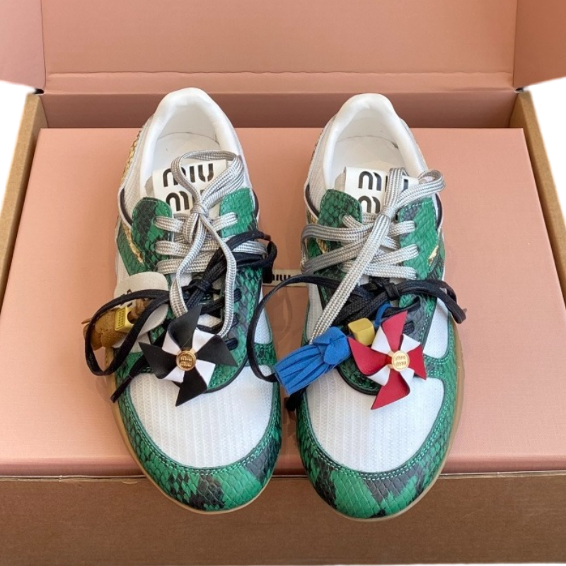MIUMIU 25SS New Collection Unisex German Trainer Casual Shoes