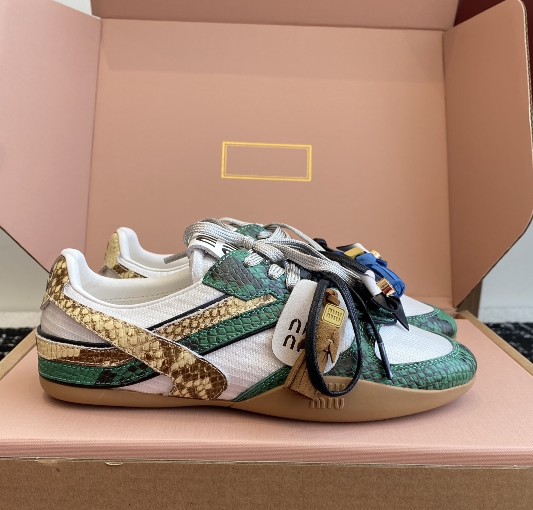 MIUMIU 25SS New Collection Unisex German Trainer Casual Shoes