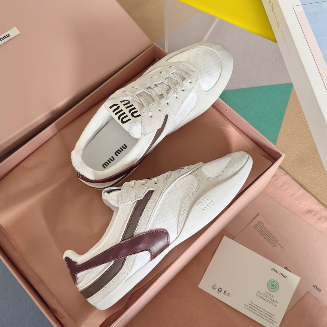 MIUMIU Gymnasium casual sneakers, German training shoes, Gump shoes