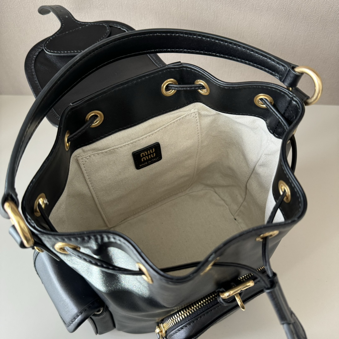 MIUMIU Black Leather backpack