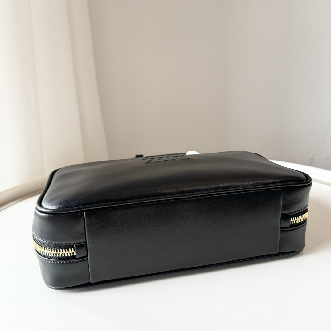 MIU MIU Soft Calf Softy Medium Beau Top Handle Bag Black