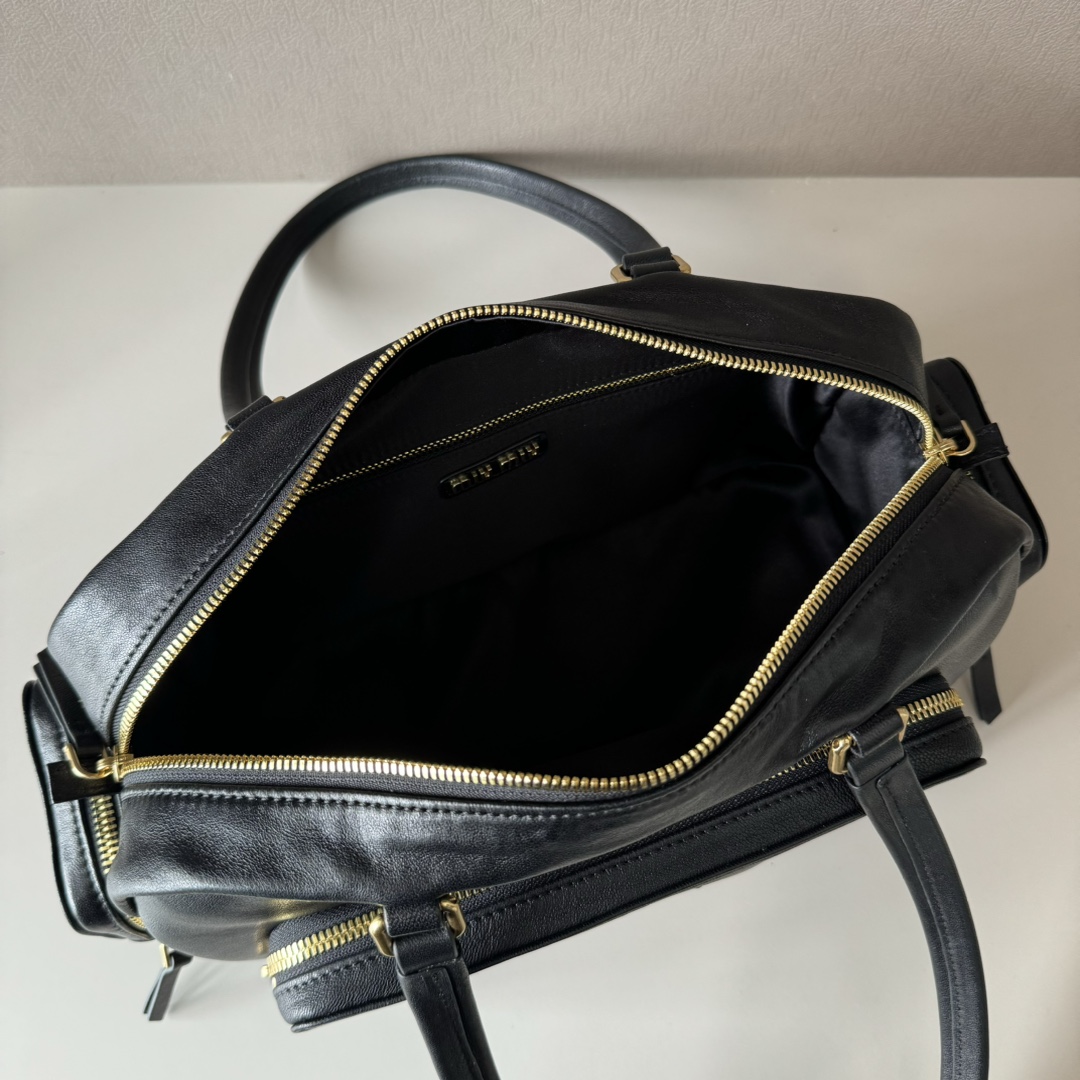 MIU MIU Pocket Nappa Leather Bag in Black MIU MIU Pocket Nappa Leather Bag in Black