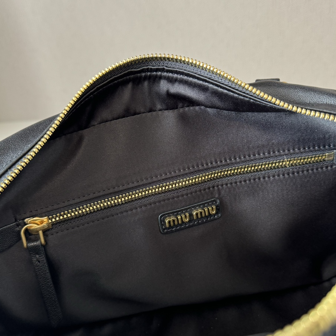 MIU MIU Pocket Nappa Leather Bag in Black MIU MIU Pocket Nappa Leather Bag in Black