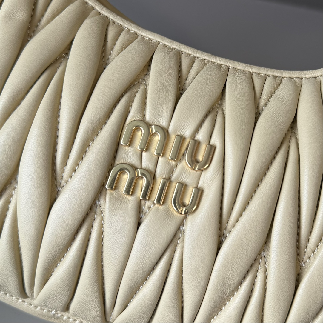 MIU MIU Wander Materasse Women's Hobo Bag , light yellow MIU MIU Wander Materasse Women's Hobo Bag , light yellow