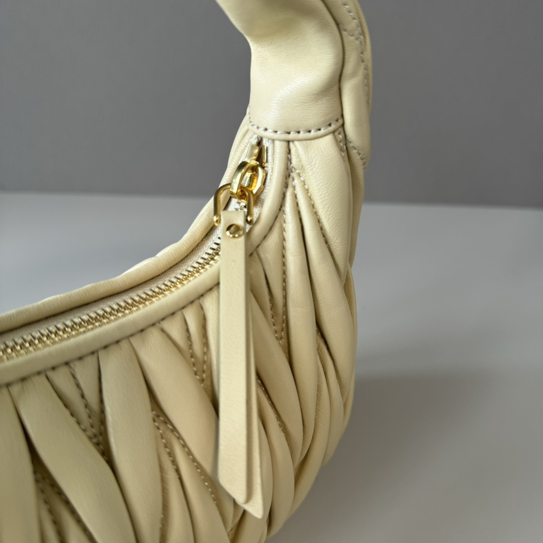 MIU MIU Wander Materasse Women's Hobo Bag , light yellow MIU MIU Wander Materasse Women's Hobo Bag , light yellow