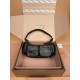 MIU MIU   Leather Shoulder Bag - Black Shoulder Bags