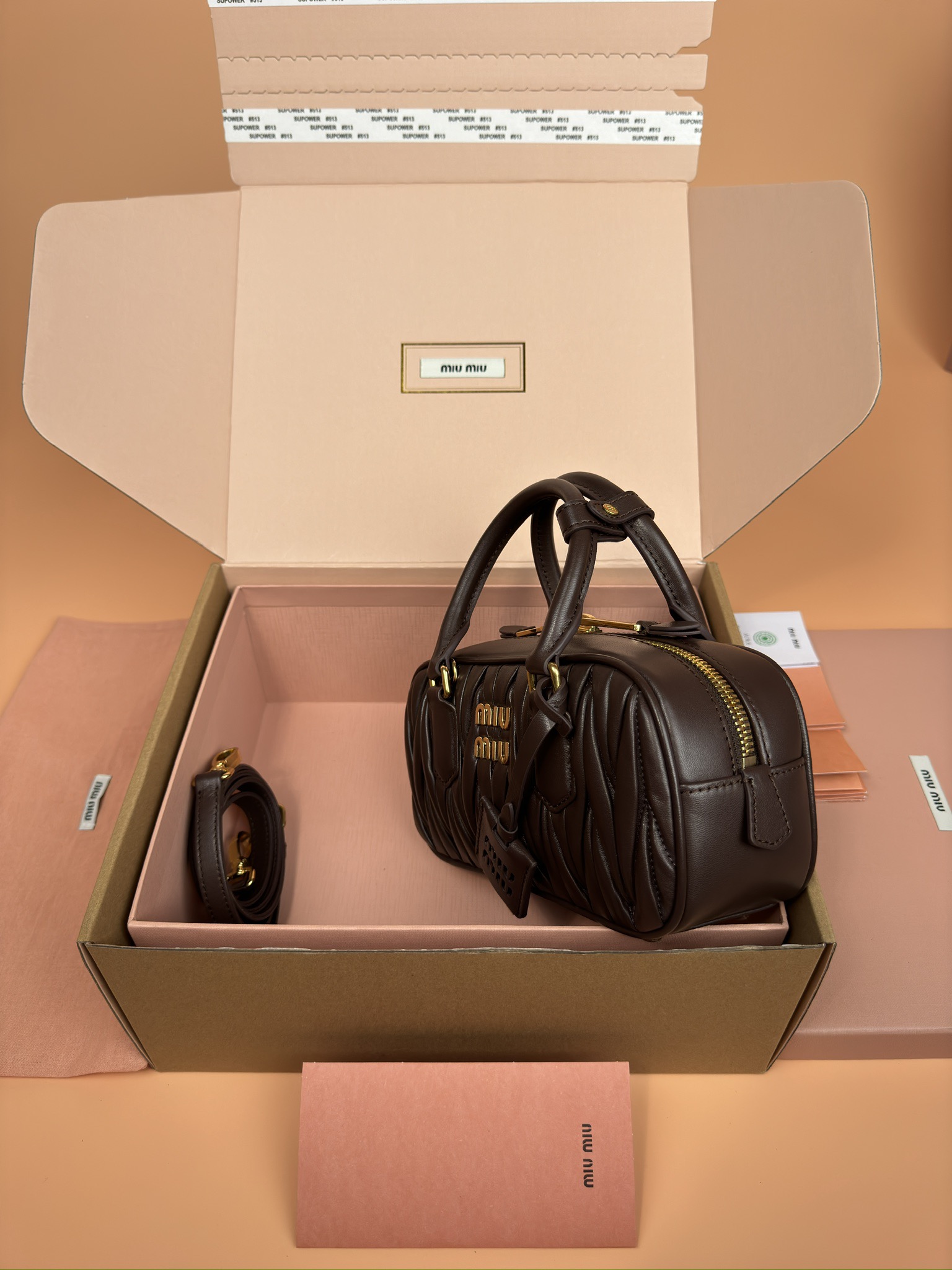 MIUMIU Arcadie Matelassé Soft Sheep Leather Handbag,Black MIUMIU Arcadie Matelassé Soft Sheep Leather Handbag,Black