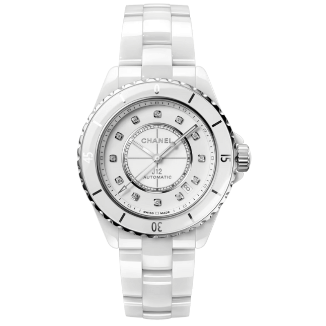 CHANEL J12 CALIBER 12.1 watch, 38mm Diamond hour markers