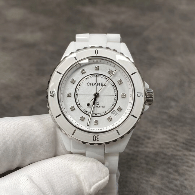 CHANEL J12 CALIBER 12.1 watch, 38mm Diamond hour markers CHANEL J12 CALIBER 12.1 watch, 38mm Diamond hour markers