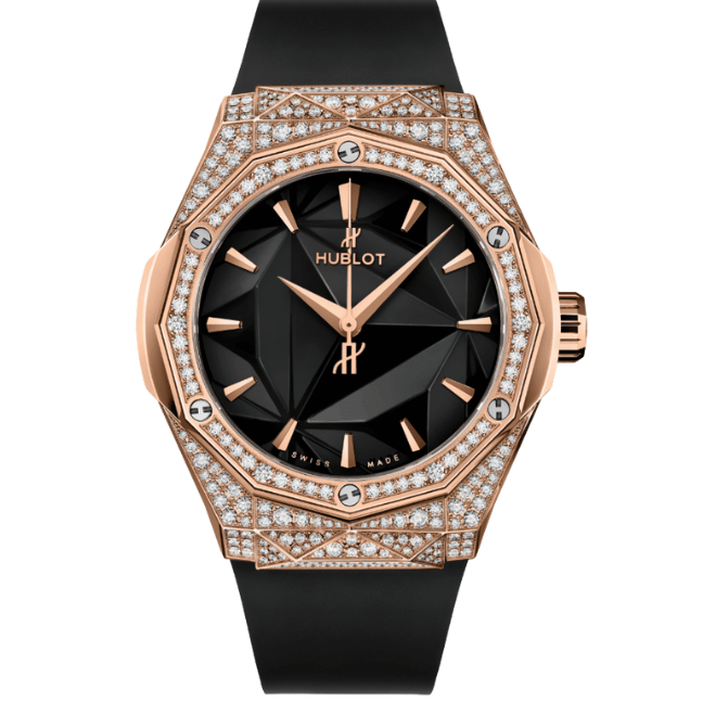 HUBLOT Classic Fusion series Olinski Titanium White Interlaced Pave Watch