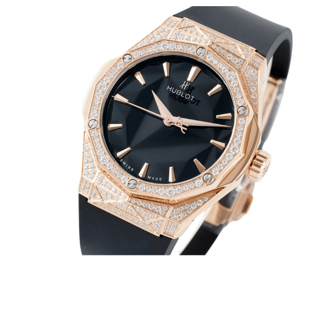 HUBLOT Classic Fusion series Olinski Titanium White Interlaced Pave Watch