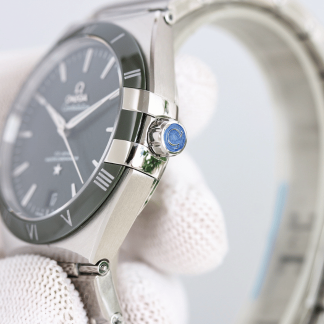 OMEGA, Constellation series 41mm, stainless - steel case with a stainless - steel bracelet, men's watch, blue + platinum OMEGA, Constellation series 41mm, stainless - steel case with a stainless - steel bracelet, men's watch, blue + platinum