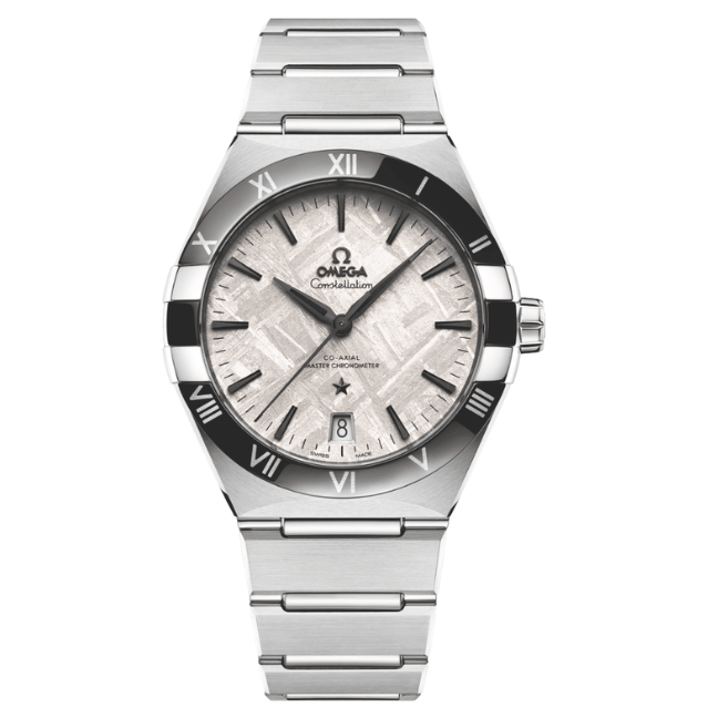 OMEGA, Constellation series 41mm, stainless - steel case with a stainless - steel bracelet, men's watch, platinum
