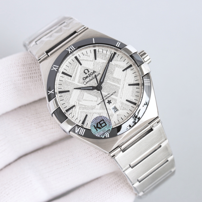 OMEGA, Constellation series 41mm, stainless - steel case with a stainless - steel bracelet, men's watch, platinum